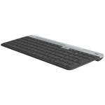 Logitech K580 Dual-Modus: Dünne und leichte kabellose Multi-Geräte-Tastatur mit Handyhalterung