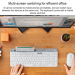 Logitech K580 Dual-Modus: Dünne und leichte kabellose Multi-Geräte-Tastatur mit Handyhalterung