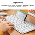 Logitech K580 Dual-Modus: Dünne und leichte kabellose Multi-Geräte-Tastatur mit Handyhalterung