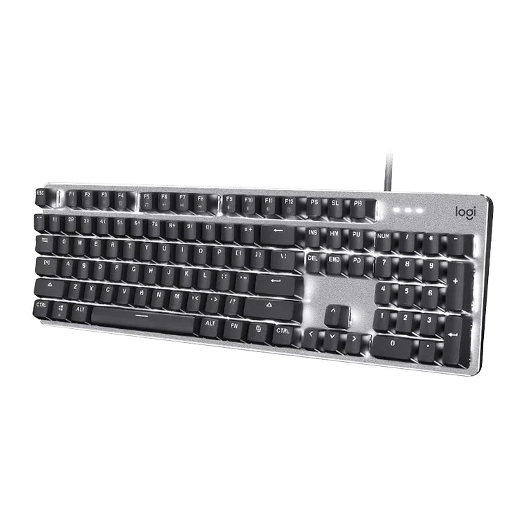 Logitech K845 CHERRY Blue Axis Hintergrundbeleuchtete mechanische kabelgebundene Tastatur, Kabellänge: 1,8 m, CHERRY Blue Axis