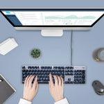Logitech K845 CHERRY Blue Axis Hintergrundbeleuchtete mechanische kabelgebundene Tastatur, Kabellänge: 1,8 m, CHERRY Blue Axis