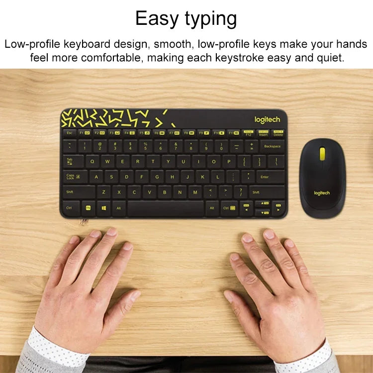 Logitech MK240 Nano Kabelloses Tastatur- und Maus-Set