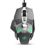 HXSJ J200 7-Tasten Programmierbare Kabelgebundene Mechanische E-Sport-Maus mit Beleuchtung