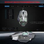 HXSJ J200 7-Tasten Programmierbare Kabelgebundene Mechanische E-Sport-Maus mit Beleuchtung