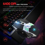 HXSJ J200 7-Tasten Programmierbare Kabelgebundene Mechanische E-Sport-Maus mit Beleuchtung