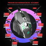 HXSJ J200 7-Tasten Programmierbare Kabelgebundene Mechanische E-Sport-Maus mit Beleuchtung