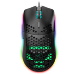 HXSJ J900 6-Tasten RGB-Beleuchtung Programmierbare Kabelgebundene Gaming-Maus (Weiß), J900 (Schwarz), J900 (Weiß)