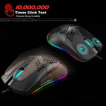 HXSJ J900 6-Tasten RGB-Beleuchtung Programmierbare Kabelgebundene Gaming-Maus (Weiß), J900 (Schwarz), J900 (Weiß)