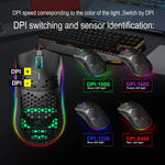 HXSJ J900 6-Tasten RGB-Beleuchtung Programmierbare Kabelgebundene Gaming-Maus (Weiß), J900 (Schwarz), J900 (Weiß)