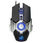 HXSJ J700 Kabelgebundene, programmierbare E-Sport-Gaming-Maus mit farbenfroher Beleuchtung, J700