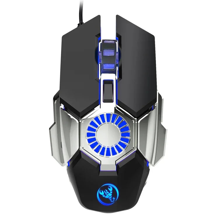 HXSJ J700 Kabelgebundene, programmierbare E-Sport-Gaming-Maus mit farbenfroher Beleuchtung, J700