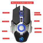 HXSJ J700 Kabelgebundene, programmierbare E-Sport-Gaming-Maus mit farbenfroher Beleuchtung, J700