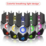 HXSJ J700 Kabelgebundene, programmierbare E-Sport-Gaming-Maus mit farbenfroher Beleuchtung, J700