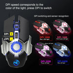 HXSJ J700 Kabelgebundene, programmierbare E-Sport-Gaming-Maus mit farbenfroher Beleuchtung, J700