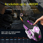 HXSJ J700 Kabelgebundene, programmierbare E-Sport-Gaming-Maus mit farbenfroher Beleuchtung, J700