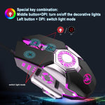 HXSJ J700 Kabelgebundene, programmierbare E-Sport-Gaming-Maus mit farbenfroher Beleuchtung, J700
