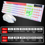 SHIPADOO D280 Kabelgebundene mechanische RGB-Tastatur mit Federmechanismus + 3D-Cool-Maus-Set für Laptop, PC, RGB-Hintergrundbeleuchtung