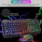 SHIPADOO D620 104-Tasten Kabelgebundenes RGB-Farb-Cracked-Backlight-Gaming-Tastatur-Maus-Set für Laptop, PC
