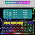 SHIPADOO D620 104-Tasten Kabelgebundenes RGB-Farb-Cracked-Backlight-Gaming-Tastatur-Maus-Set für Laptop, PC