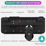SHIPADOO D620 104-Tasten Kabelgebundenes RGB-Farb-Cracked-Backlight-Gaming-Tastatur-Maus-Set für Laptop, PC