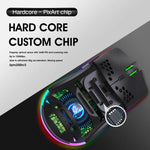 HXSJ T66 7-Tasten-Gaming-Funkmaus mit programmierbarer, farbiger Beleuchtung, T66 (Weiß)