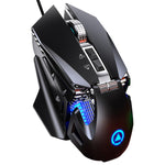 YINDIAO G10 7200 DPI, 7 Modi, einstellbare 7 Tasten, RGB-Beleuchtung, kabelgebundene mechanische Hard-Core-Makro-Maus aus Metall, Ausführung: Audio-Version
