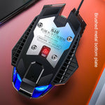 YINDIAO G10 7200 DPI, 7 Modi, einstellbare 7 Tasten, RGB-Beleuchtung, kabelgebundene mechanische Hard-Core-Makro-Maus aus Metall, Ausführung: Audio-Version