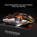 YINDIAO 3200 DPI, 4 Modi, einstellbare 7-Tasten-RGB-Beleuchtung, kabelgebundene mechanische Gaming-Maus, Ausführung: Leise Version