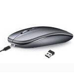 HXSJ M90 2,4 GHz Ultradünne, geräuschlose, wiederaufladbare Dual-Mode-Funkmaus mit Bluetooth für Notebooks und PCs