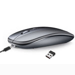 HXSJ M90 2,4 GHz Ultradünne, geräuschlose, wiederaufladbare Dual-Mode-Funkmaus mit Bluetooth für Notebooks und PCs