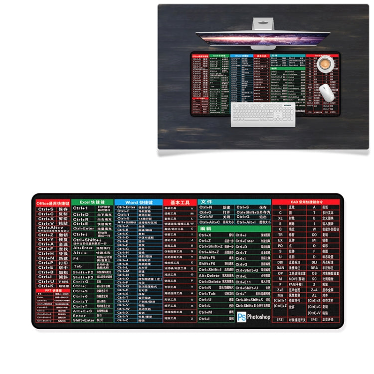 YINDIAO Großes Gummi-Mauspad Rutschfest Gaming Büro Schreibtischunterlage Tastaturmatte, Größe: 800x300mm (Universum), KB7660A, KB7660C, KB7660D, KB7660E, KB7660F
