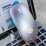 YINDIAO A2 2,4 GHz 1600 DPI 3-Modus Einstellbare RGB-Beleuchtung Wiederaufladbare Kabellose Leise Maus, Wiederaufladbare Version