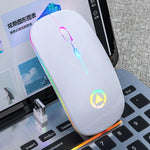 YINDIAO A2 2,4 GHz 1600 DPI 3-Modus Einstellbare RGB-Beleuchtung Wiederaufladbare Kabellose Leise Maus, Wiederaufladbare Version
