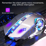 YINDIAO A4 2,4 GHz 1600 DPI 3-Modus Einstellbare Wiederaufladbare Leise Kabellose Gaming-Maus (Grau-Silber), Schwarz-Silber