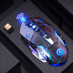 YINDIAO A4 2,4GHz 1600DPI 3-Modi Einstellbare Wiederaufladbare Kabellose Stille Gaming Maus (Star Schwarz), Star Schwarz