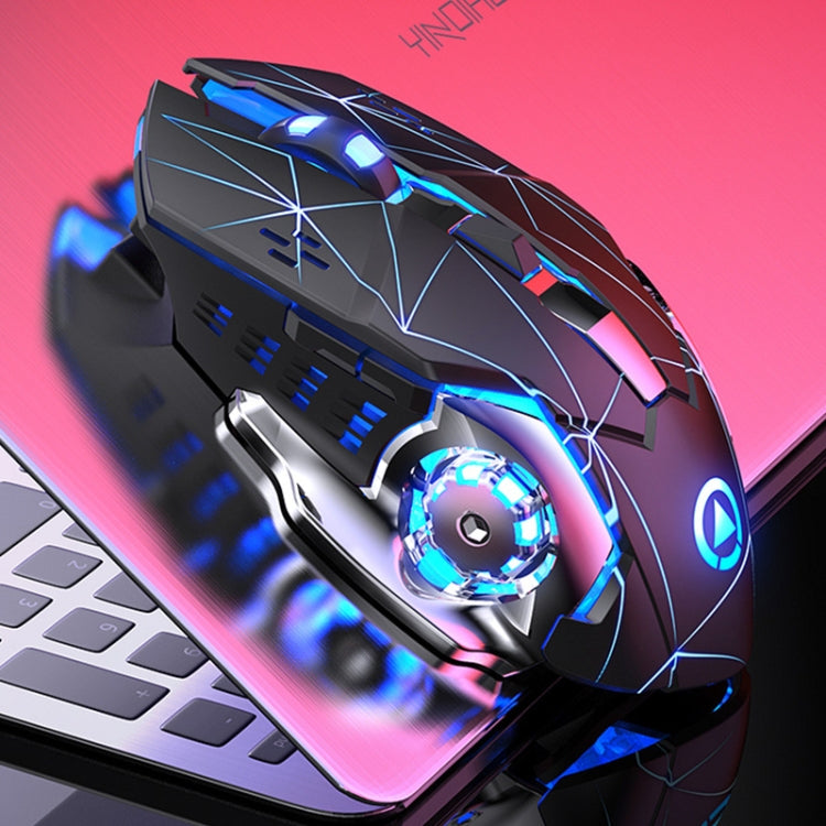 YINDIAO A4 2,4GHz 1600DPI 3-Modi Einstellbare Wiederaufladbare Kabellose Stille Gaming Maus (Star Schwarz), Star Schwarz