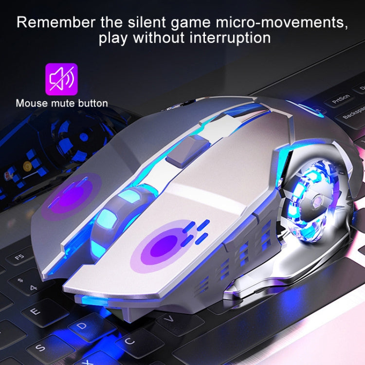 YINDIAO A4 2,4GHz 1600DPI 3-Modi Einstellbare Wiederaufladbare Kabellose Stille Gaming Maus (Star Schwarz), Star Schwarz