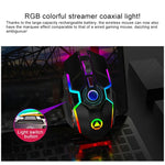 YINDIAO A5 2,4 GHz 1600 DPI Kabellose, leise Gaming-Maus mit 3 Modi, einstellbarer RGB-Beleuchtung, wiederaufladbar