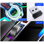 YINDIAO A5 2,4 GHz 1600 DPI Kabellose, leise Gaming-Maus mit 3 Modi, einstellbarer RGB-Beleuchtung, wiederaufladbar