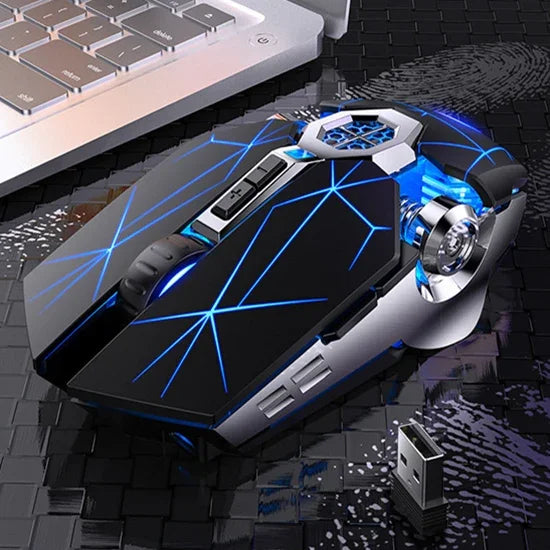 YINDIAO A7 2,4 GHz 1600 DPI 3 Modi Einstellbare 7 Tasten Wiederaufladbare RGB-Beleuchtung Kabellose Leise Gaming-Maus