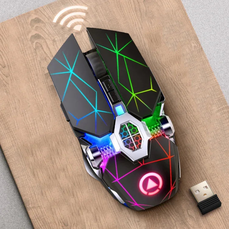 YINDIAO A7 2,4 GHz 1600 DPI 3 Modi Einstellbare 7 Tasten Wiederaufladbare RGB-Beleuchtung Kabellose Leise Gaming-Maus