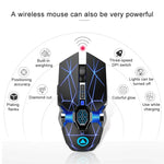 YINDIAO A7 2,4 GHz 1600 DPI 3 Modi Einstellbare 7 Tasten Wiederaufladbare RGB-Beleuchtung Kabellose Leise Gaming-Maus