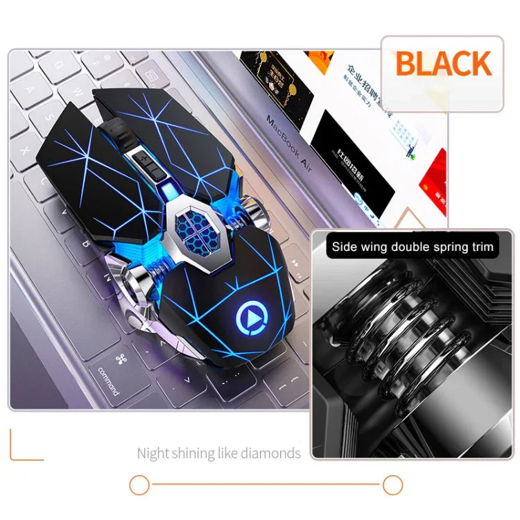 YINDIAO A7 2,4 GHz 1600 DPI 3 Modi Einstellbare 7 Tasten Wiederaufladbare RGB-Beleuchtung Kabellose Leise Gaming-Maus