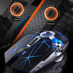 YINDIAO A7 2,4 GHz 1600 DPI 3 Modi Einstellbare 7 Tasten Wiederaufladbare RGB-Beleuchtung Kabellose Leise Gaming-Maus