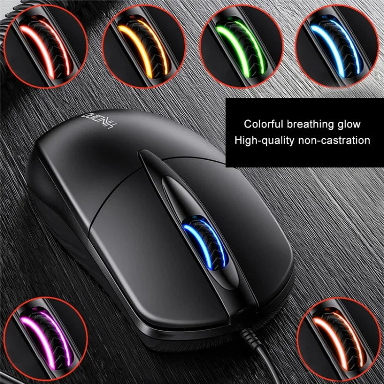 YINDIAO G2 1000DPI 3-Tasten RGB-Beleuchtung Kabelgebundene Business-Maus