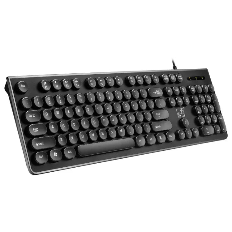 ZGB S500 USB-Kabeltastatur mit runden Tasten, runde Tasten (Schwarz), runde Tasten (Weiß)