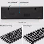 ZGB S500 USB-Kabeltastatur mit runden Tasten, runde Tasten (Schwarz), runde Tasten (Weiß)