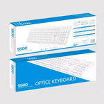 ZGB S500 USB-Kabeltastatur mit runden Tasten, runde Tasten (Schwarz), runde Tasten (Weiß)