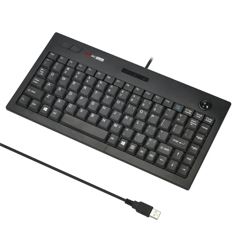 MC Saite MC-9712 ​​Kabelgebundene Multimedia-Computertastatur mit 88 Tasten und Trackball für Windows, MC-9712