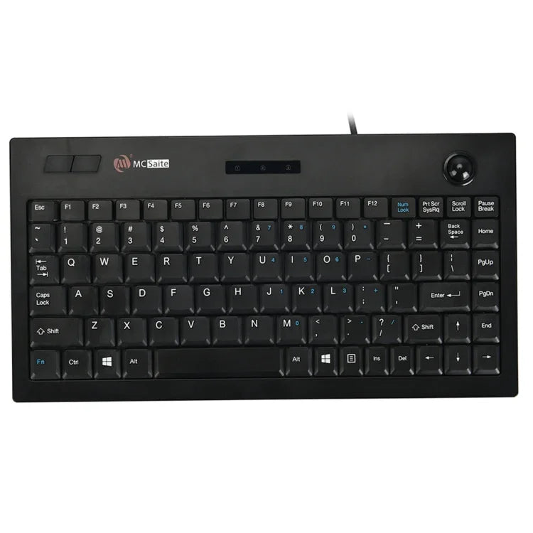 MC Saite MC-9712 ​​Kabelgebundene Multimedia-Computertastatur mit 88 Tasten und Trackball für Windows, MC-9712